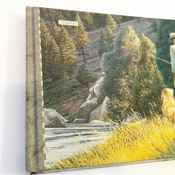 Outdoorsman Lined Journal Hunting Fishing Dogs Wilderness Fathers Day Nature - Picture 2 of 11